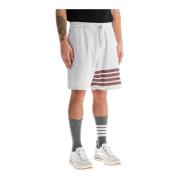 Thom Browne 4-Bar Bomull Bermuda Shorts Gray, Herr