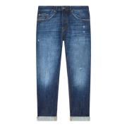 Dondup Icon Jeans, Normal Passform, Tillverkad i Italien Blue, Herr