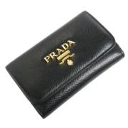 Prada Vintage Pre-owned Laeder nyckelhllare Black, Dam