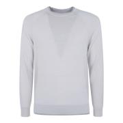 Eleventy Beige Grå Crew Neck Sweatshirt Gray, Herr