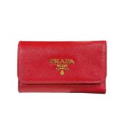 Prada Vintage Pre-owned Laeder nyckelhllare Red, Dam