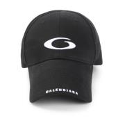 Balenciaga Svart Vit Sporty Cap Black, Herr