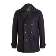 Belstaff Milford Peacoat Ull Kashmir Blandning Blue, Herr