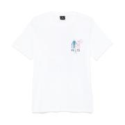 Paul Smith T-shirt med Grafiskt Tryck och Rund Hals White, Herr