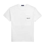 Ralph Lauren Polo Varsity Fickbjörn T-shirt Vit-S White, Herr