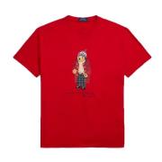 Ralph Lauren Klassisk passform Polo Bear Jersey Tee Röd Red, Herr