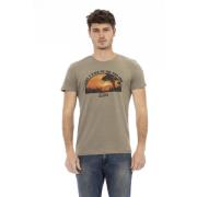 Trussardi Casual T-shirt med rund hals Green, Herr