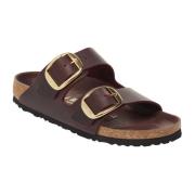 Birkenstock Bordeaux Läder Sandaler Aw24 Stil Red, Dam