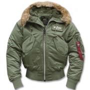 Alpha Industries Huvad Salvia Grön Flygjacka Green, Herr