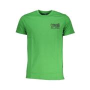 Cavalli Class Tryck Logo Rund Hals T-shirt Green, Herr