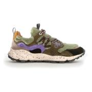 Flower Mountain Eco-Fur Sneakers med Suede Inserts Multicolor, Dam