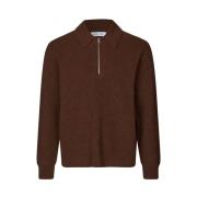 Samsøe Samsøe Zip Polos från Kina Brown, Herr