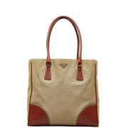 Prada Vintage Pre-owned Canvas prada-vskor Brown, Dam