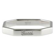 Gucci Vintage Pre-owned Vitt guld ringar Gray, Unisex