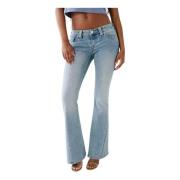 True Religion Låg Midja Flare Jeans Blue, Dam