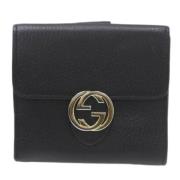 Gucci Vintage Pre-owned Laeder plnbcker Black, Dam