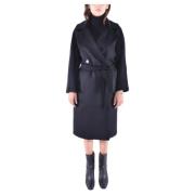 Max Mara Weekend Dubbelknäppt ullrock med sartoriala detaljer Black, D...