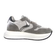 Voile Blanche Grå Sneakers i pelle/nylon Gray, Dam