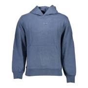 Calvin Klein Blå hoodie med tryck och logotyp Blue, Herr