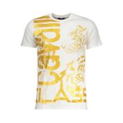 Cavalli Class Kortärmad T-shirt med Logo Print White, Herr