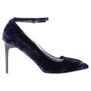 Oscar De La Renta Pre-owned Pre-owned Sammet klackskor Blue, Dam