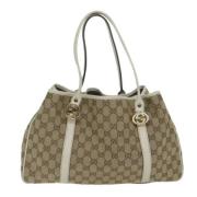 Gucci Vintage Pre-owned Canvas gucci-vskor Beige, Dam