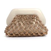 THEMOIRè Guld Strass Clutch Beige, Dam