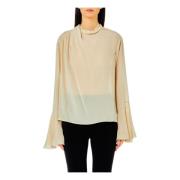 Liu Jo Draped Tunika Skjorta Beige, Dam