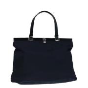 Prada Vintage Pre-owned Nylon handvskor Blue, Dam