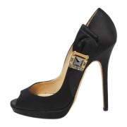 Jimmy Choo Pre-owned Pre-owned Satin klackskor Black, Dam