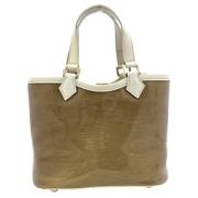 Louis Vuitton Vintage Pre-owned Vinyl totevskor Beige, Dam