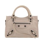 Balenciaga Studdekorerad Beige Handväska Beige, Dam