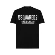 Dsquared2 Svart Bomull T-shirt Cool Fit Black, Herr