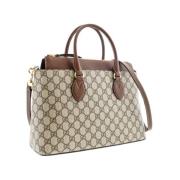 Gucci GG Supreme Moon Brun Toteväska Brown, Dam