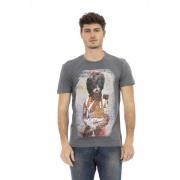 Trussardi Casual T-shirt med rund hals Gray, Herr