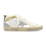 Golden Goose Sneakers Mid Star Double Quarter White, Dam