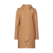 Love Moschino Brun Ullblandad Huva Kappa Brown, Dam