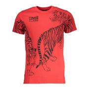 Cavalli Class Röd Kortärmad Herr T-shirt Red, Herr