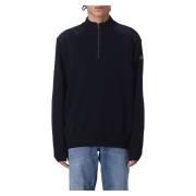 Paul & Shark Ull Half Zip Sweater med dragkedja Blue, Herr