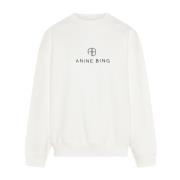 Anine Bing Jaci Sweatshirt White, Dam