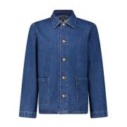 A.p.c. Denim Skjortjacka Modern Stil Blue, Herr