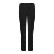 Cambio Slim-fit Trousers Black, Dam