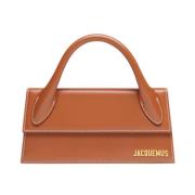 Jacquemus Chiquito Long Läder Väska Brun Brown, Dam