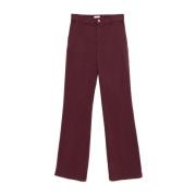 Liu Jo Burgundy Flare Bomullsbyxor Red, Dam