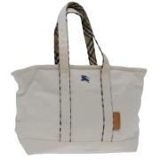 Burberry Vintage Pre-owned Canvas handvskor White, Dam