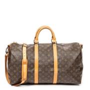 Louis Vuitton Vintage Pre-owned Belagd canvas handvskor Brown, Dam