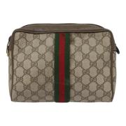 Gucci Vintage Pre-owned Laeder kuvertvskor Beige, Dam