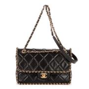 Chanel Vintage Pre-owned Laeder axelremsvskor Black, Dam