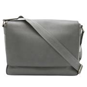 Louis Vuitton Vintage Pre-owned Laeder axelremsvskor Gray, Dam