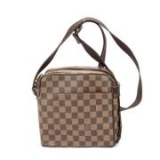 Louis Vuitton Vintage Pre-owned Belagd canvas axelremsvskor Brown, Dam